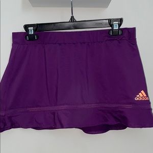 Matching purple adidas tennis skirt set